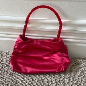 Prada nylon Tessuto Shoulder bag with red lucite handle